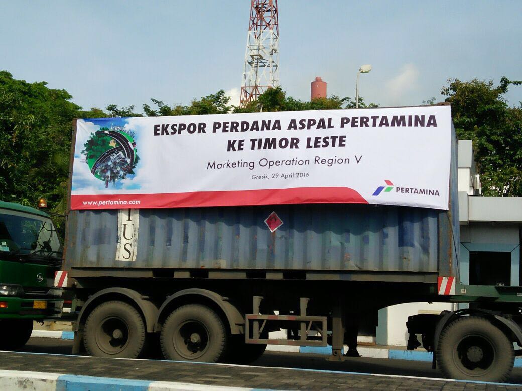 Ekspor Perdana Aspal Pertamina