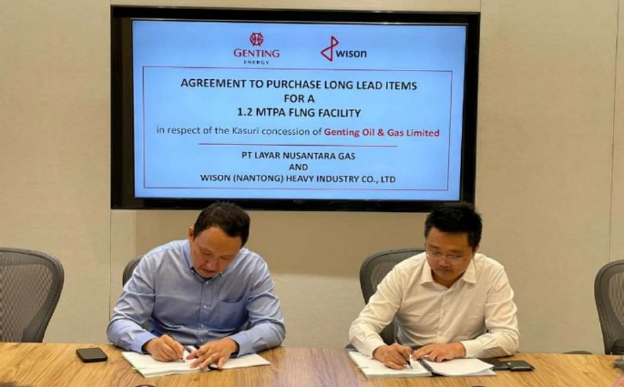 Genting Oil Tandatangani Pembelian FLNG dari Wison