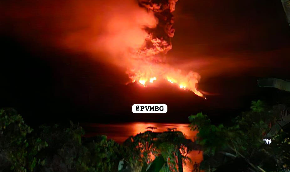 Aktivitas Meningkat, Gunung Ruang Catat 1.439 Gempa Vulkanik Dalam