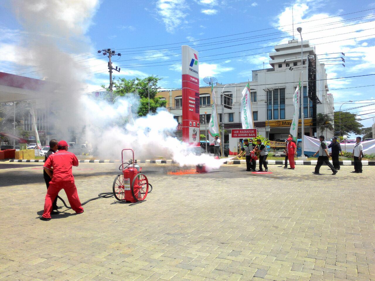 Latihan Terpadu Safety di SPBU