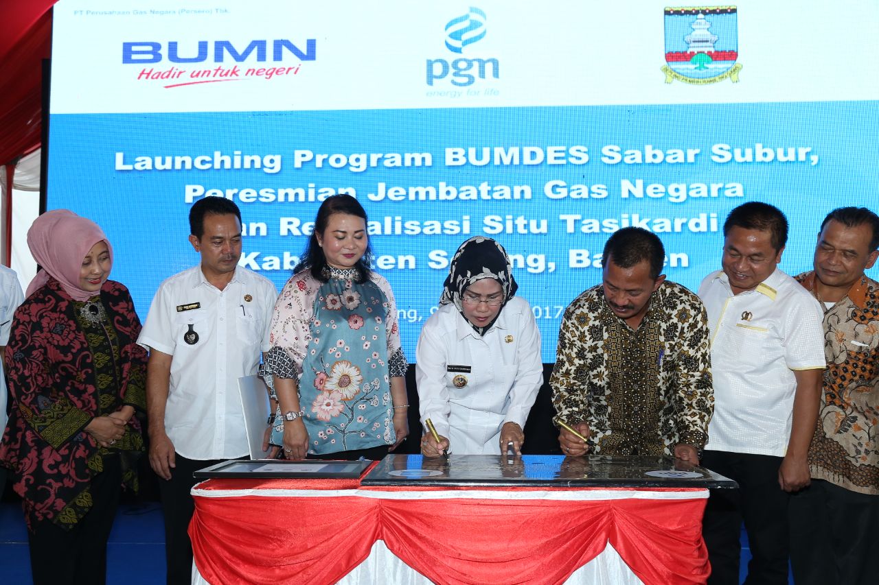PGN Bangun Jembatan dan BUMDes di Serang