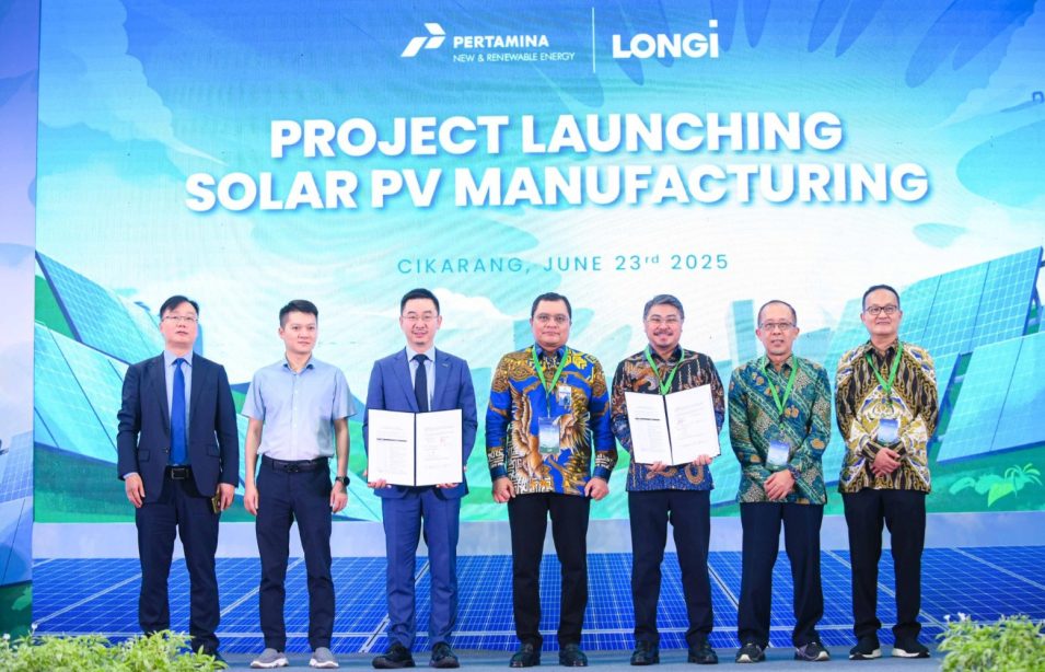 Pertamina NRE Gandeng LONGi Bangun Pabrik Panel Surya di Bekasi