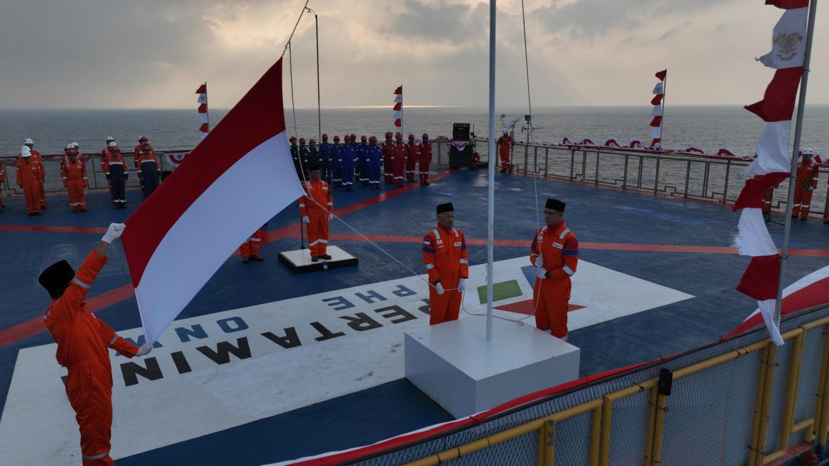 Gelaran Upacara HUT Kemerdekaan RI di Fasilitas Migas Offshore