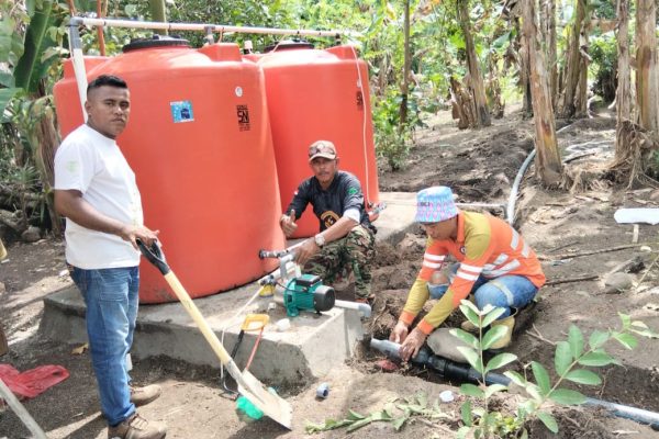 Dengan Swakelola, NHM dan Warga Bangun Fasilitas Air Bersih