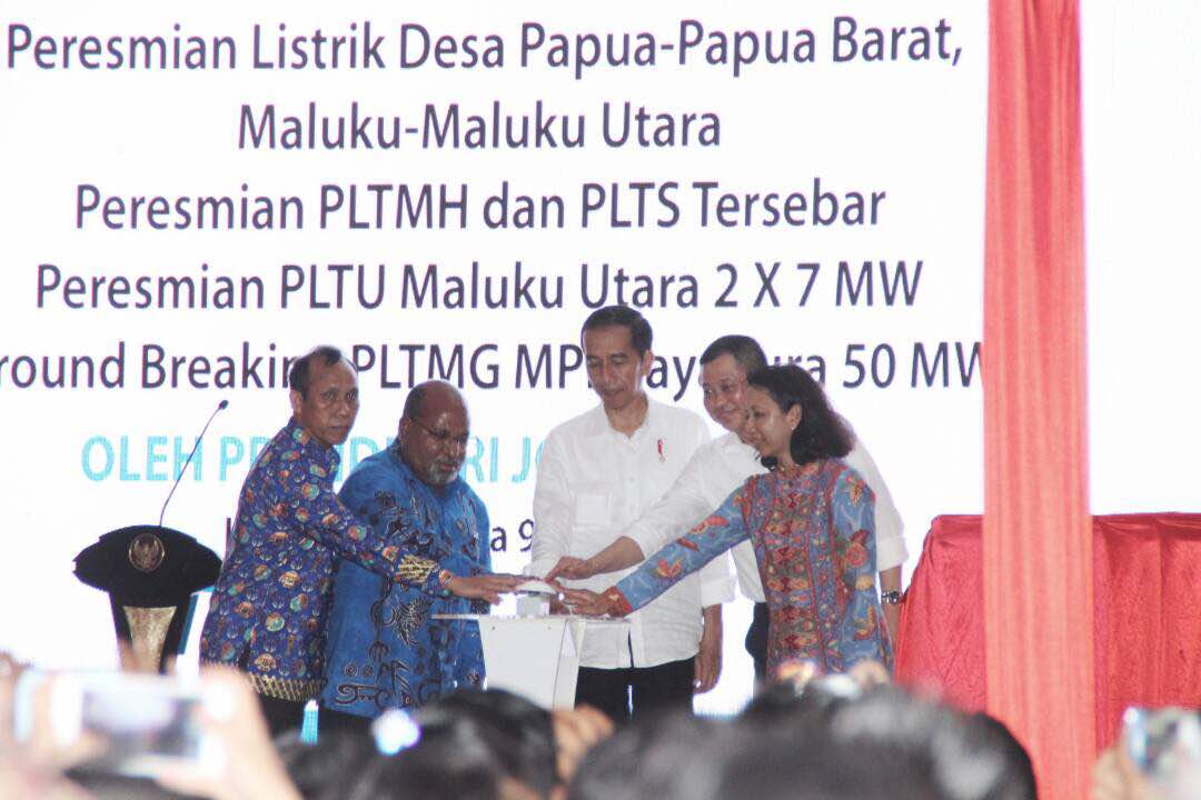 Jokowi Lakukan Ground Breaking Pembangkit di Papua