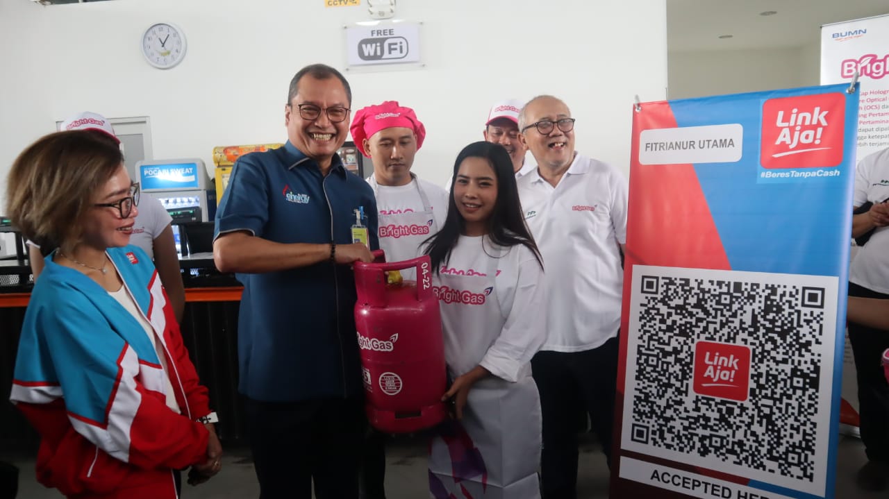 Pujasera di Rest Area Jagorawi Kompak Gunakan LPG Pink