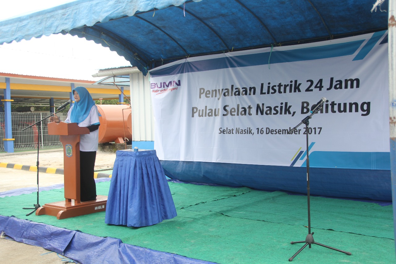 PLN Nyalakan Listrik 24 jam di Pulau Selat Nasik