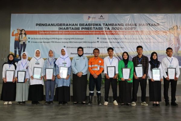 Tahun 2026, PTAR Tetap Salurkan Beasiswa Martabe Prestasi