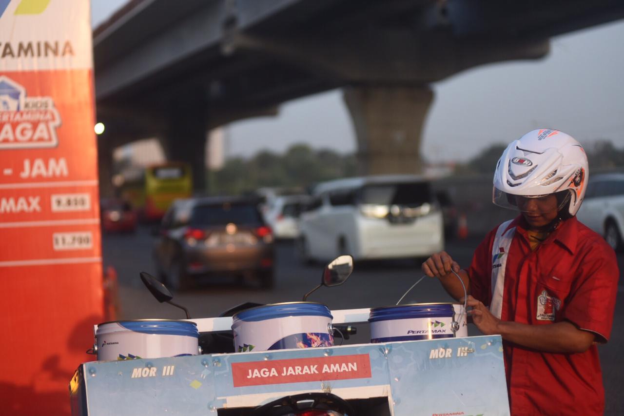 Aksi Motoris BBM di Arus Balik Lebaran