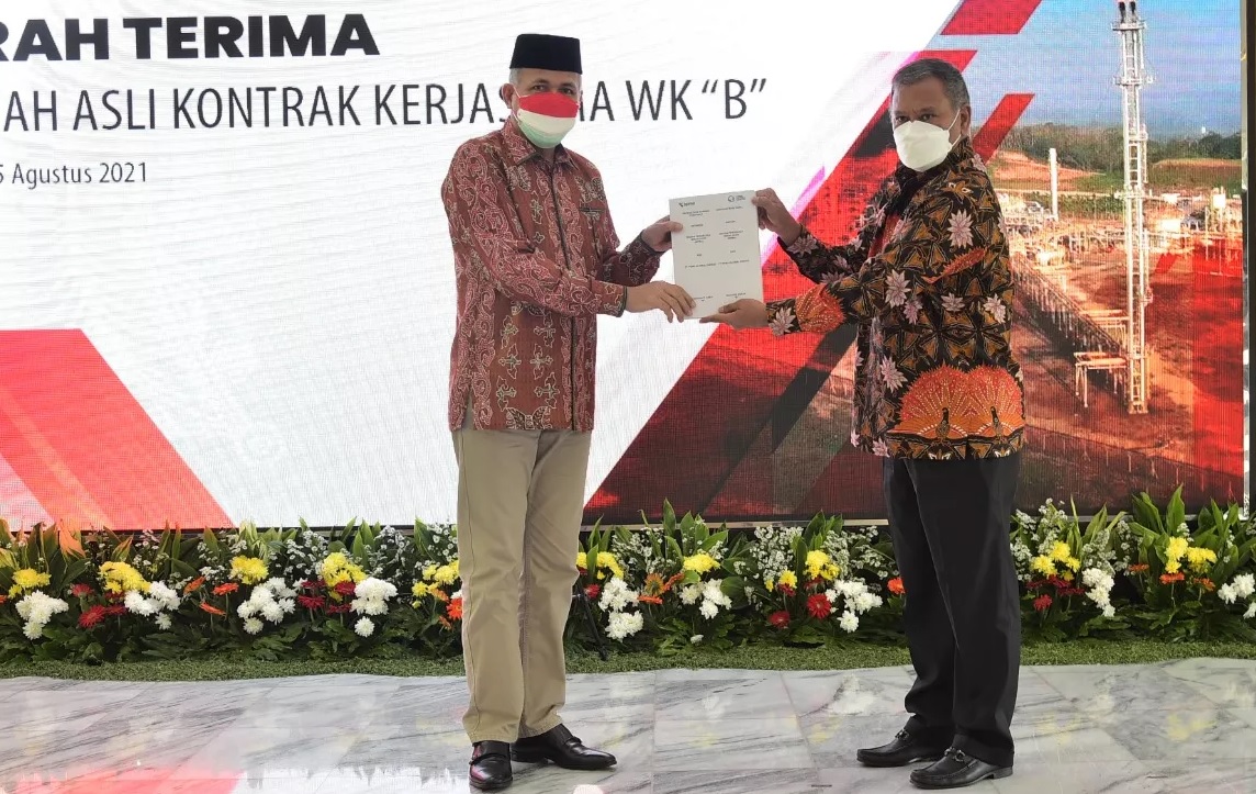 Naskah Asli Kontrak Blok “B” Diserahkan ke Pemerintah Aceh
