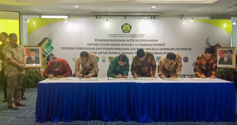 Nota Kesepahaman Penyaluran Jargas di 16 Kabupaten/Kota