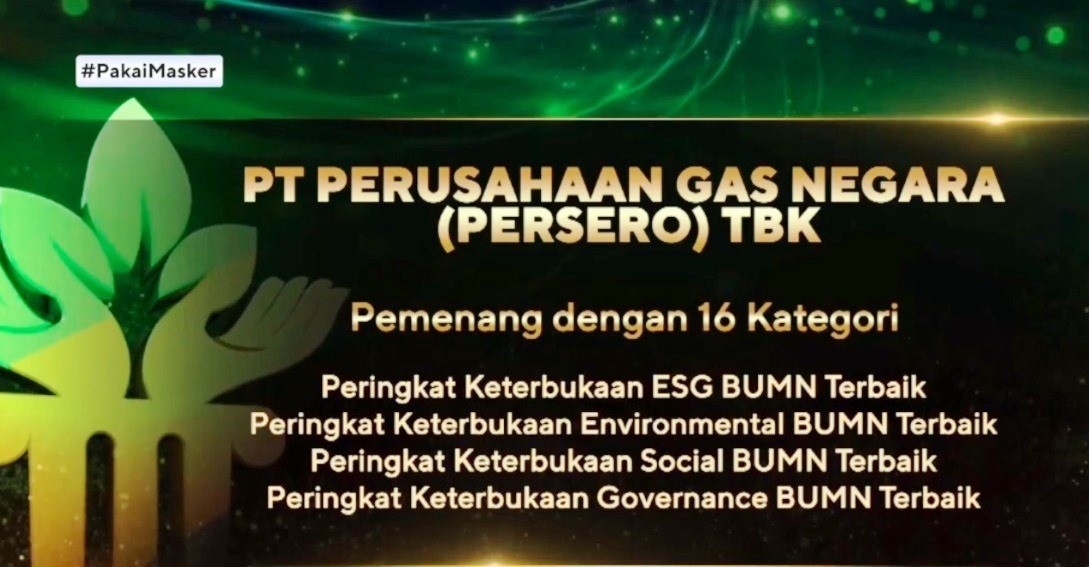 PGN Borong 16 Penghargaan ESG 2020