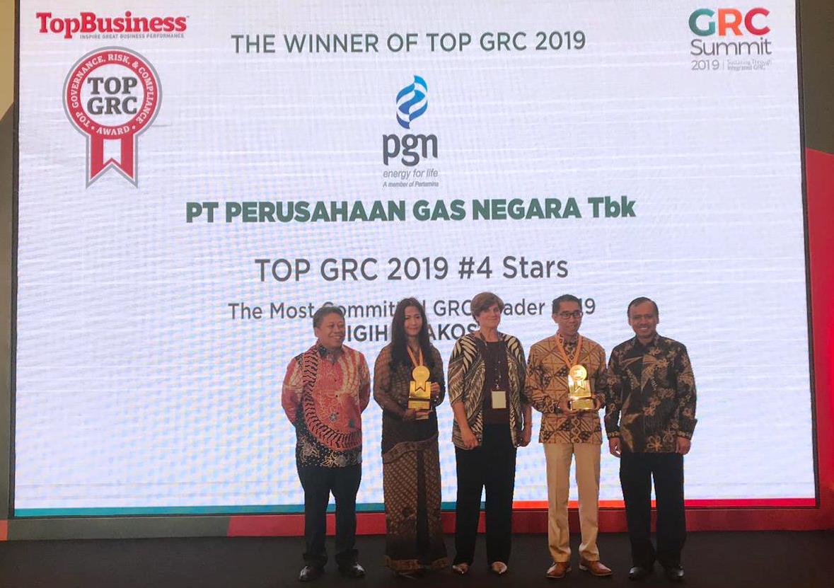 PGN Raih 2 Penghargaan pada TOP GRC 2019
