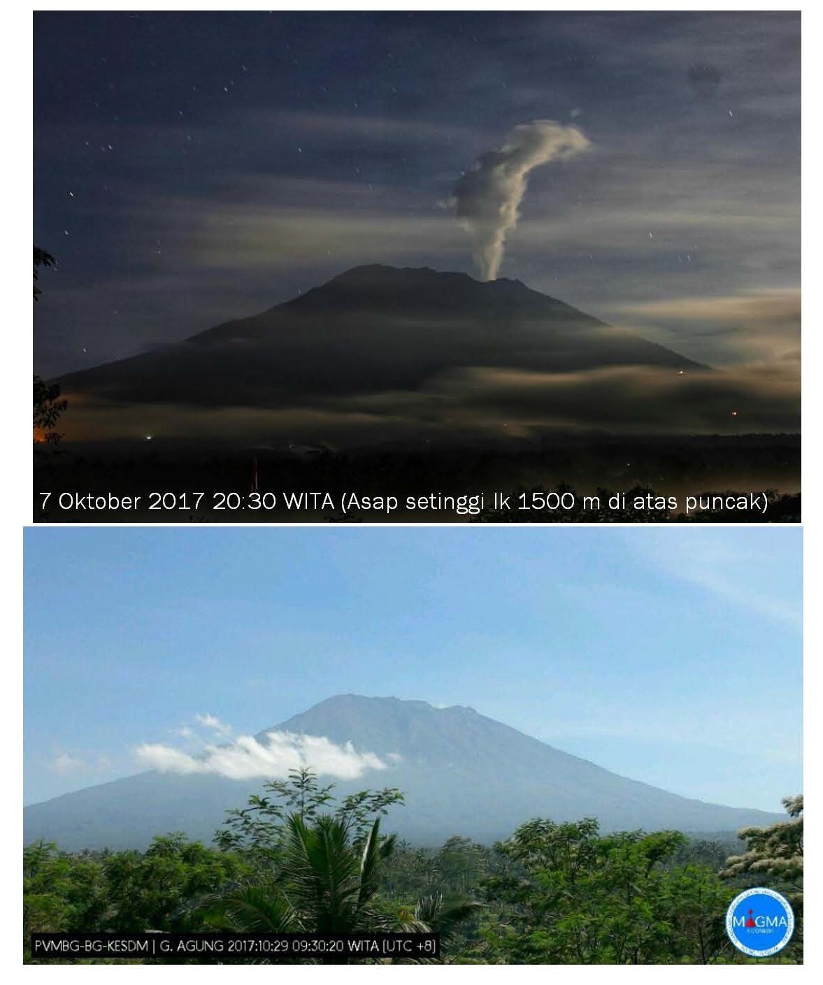 Status Awas Gunung Agung Hanya di Radius 8-10 Km