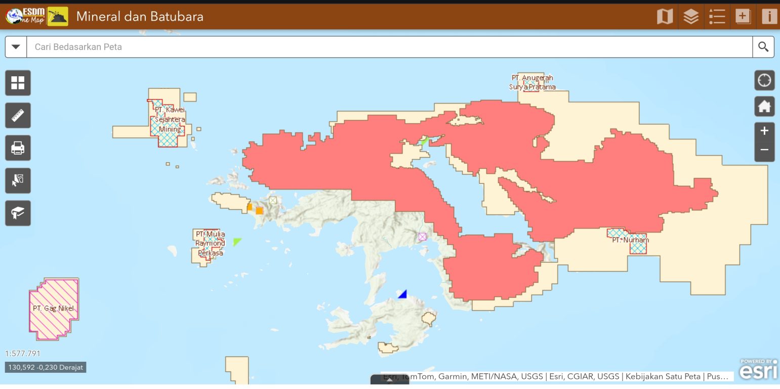 Ini Sekilas Perusahaan Tambang di Raja Ampat