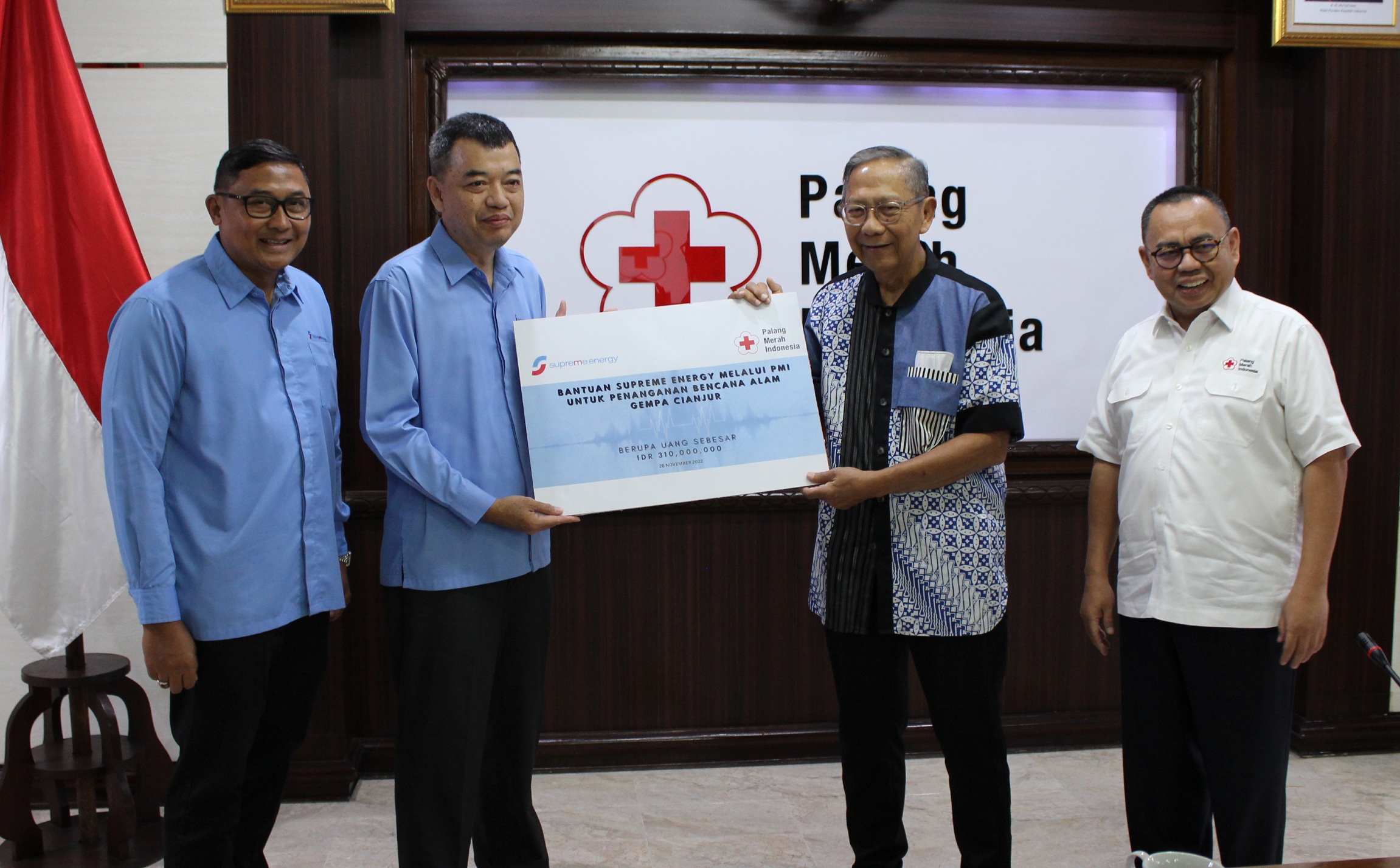 Via PMI, Supreme Energy Serahkan Donasi Gempa Cianjur