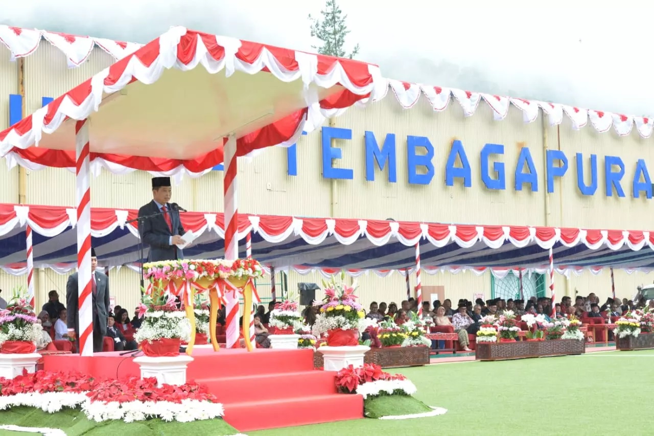 Jonan Pimpin Upacara HUT RI di PT Freeport Indonesia
